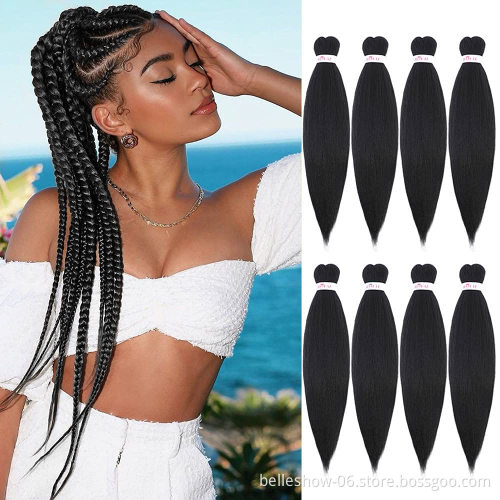 wholesale 20-26 inch  e-pression braiding hair jumbo box braids pre stretched braiding hair pre stretched hair
